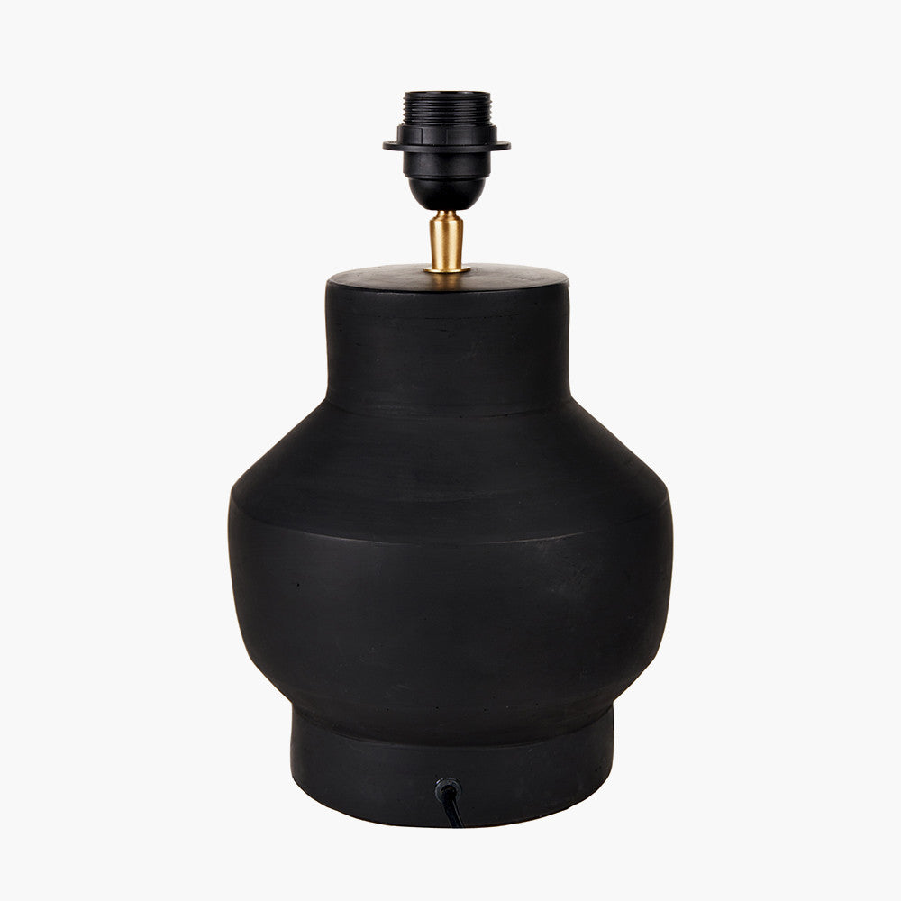 Inna Black Urn Terracotta Table Lamp - Base Only